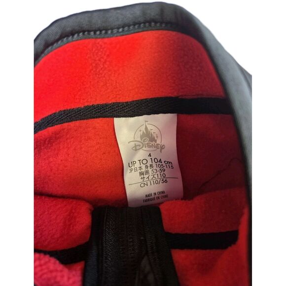 Vintage 90s DISNEY STORE Fleece MICKEY MOUSE Patch JACKET Zip Up KIDS 4T Toddler - Picture 3 of 4